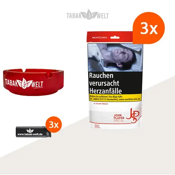 john-player-volumentabak-3x-beutel-mit-aschenbecher