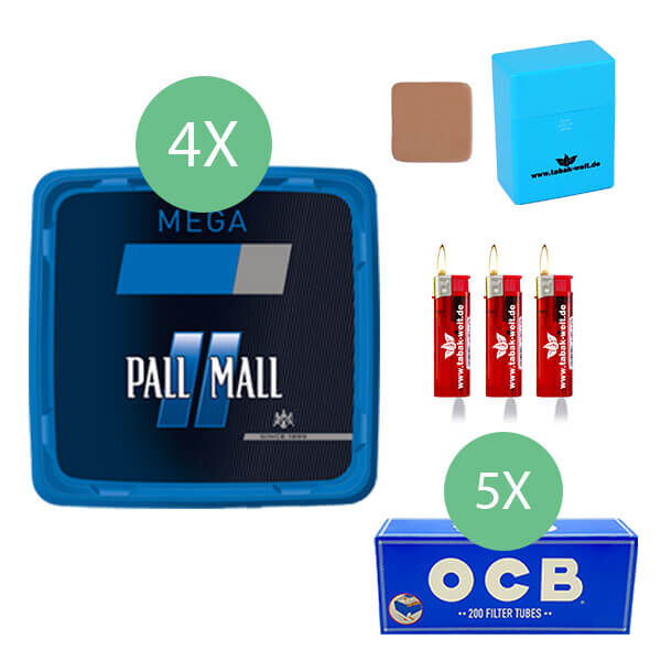 4 x pall mall blau volumentabak