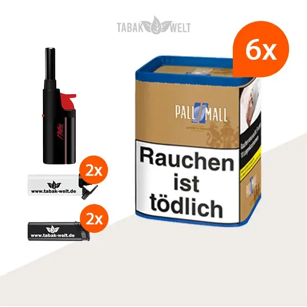 pall-mall-authentic-blue-feinschnitt-tabak-6x-dose-mit-feuerzeuge