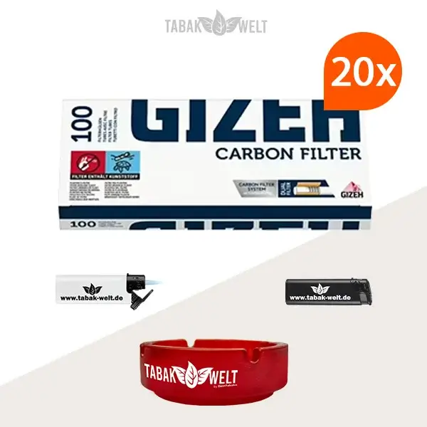 20x-gizeh-carbon-filter-filterhuelsen-100er-2000-stueck-mit-aschenbecher