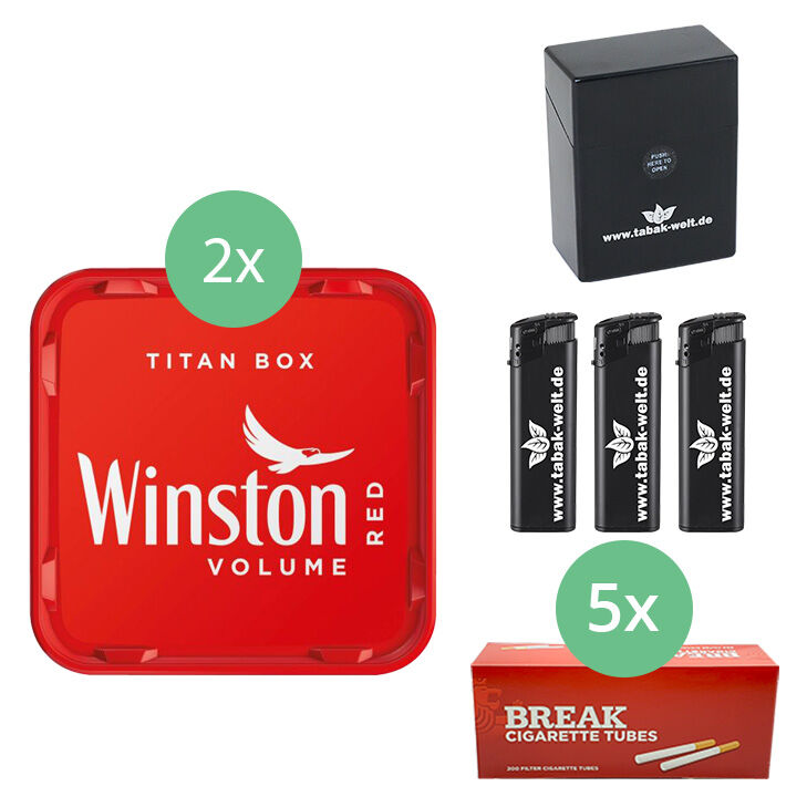 Winston Tabak 2 x Titan Box mit 1000 Hülsen