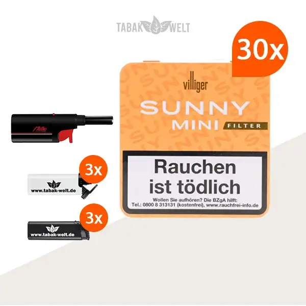 30x-villiger-sunny-mini-filter-zigarillos-mit-feuerzeuge