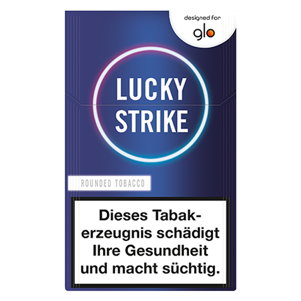 Die Lucky Strike fuer glo in der Gehscmackswelt rounded Tobacco