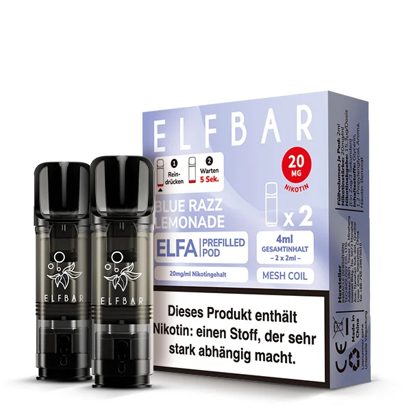 Elfbar Elfa 20mg Blue Razz Lemonade Pod für E-Zigarette