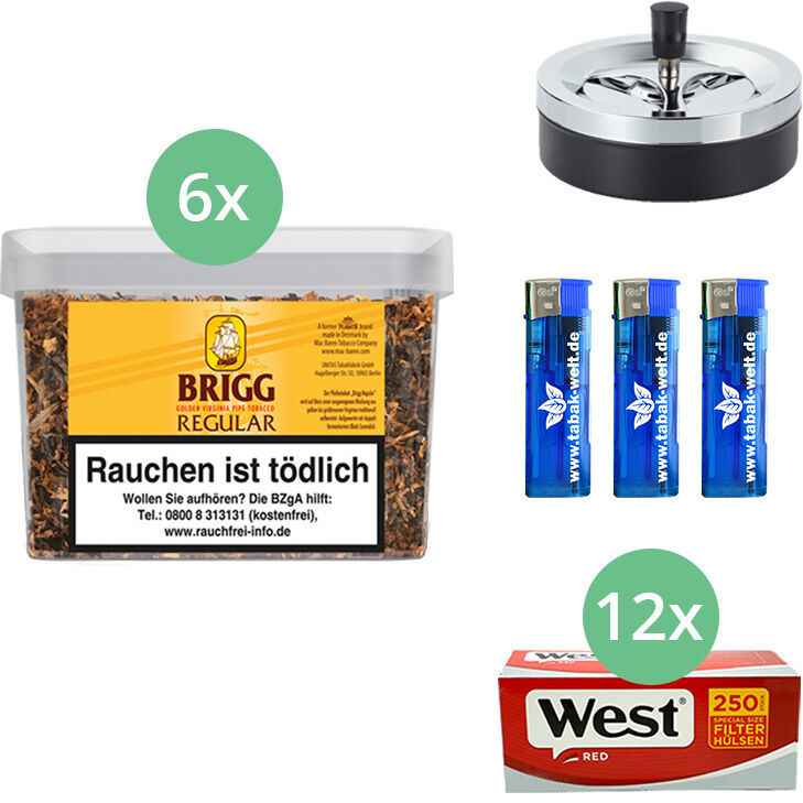 Brigg Regular 6 x Eimer mit 3000 Special Size Hülsen