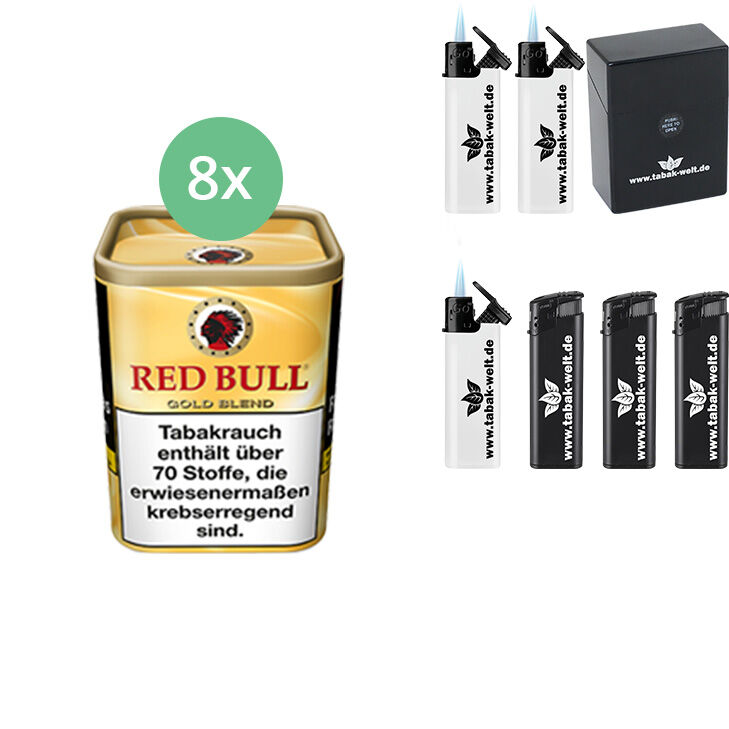 8 x Red Bull Gold Blend mit nur Feuerzeugen