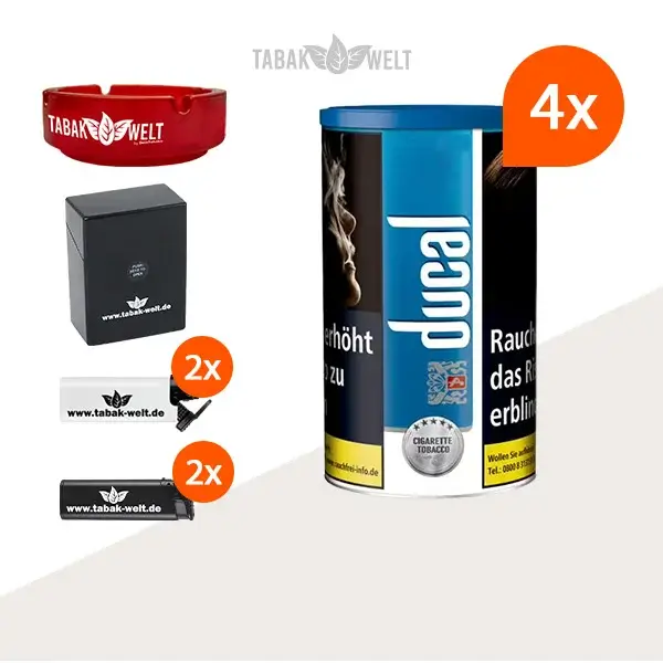 ducal-blau-feinschnitt-tabak-4x-dose-mit-etui-und-aschenbecher