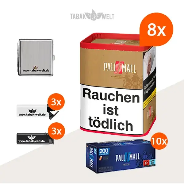 pall-mall-authentic-red-feinschnitt-tabak-8x-dose-mit-2000-filterhuelsen