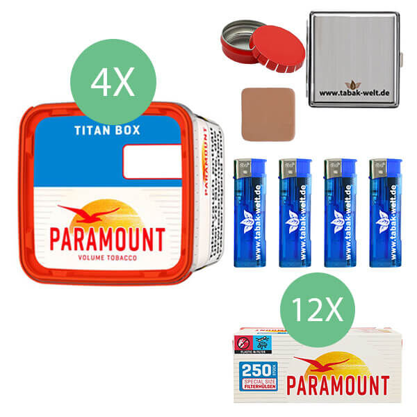 4 x Paramount Titan Box mit 3000 Paramount Hülsen