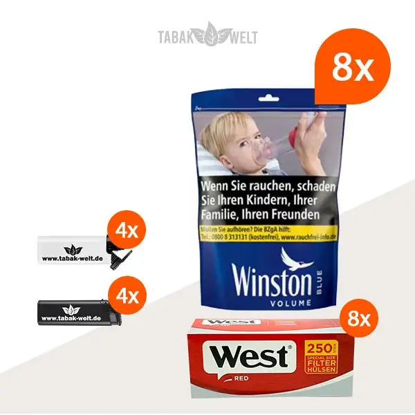 winston-blue-volumentabak-8x-beutel-mit-2000-special-size-huelsen-und-feuerzeugen