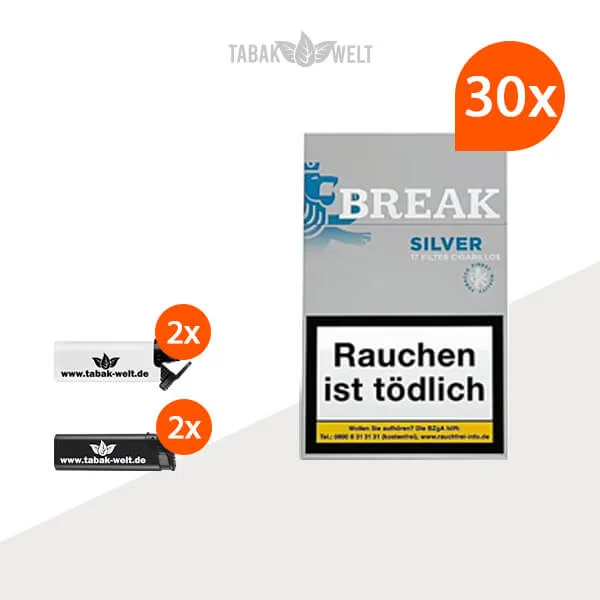 30x Break Silver Zigarillos mit Filter 30x Break Silver Zigarillos mit Filter