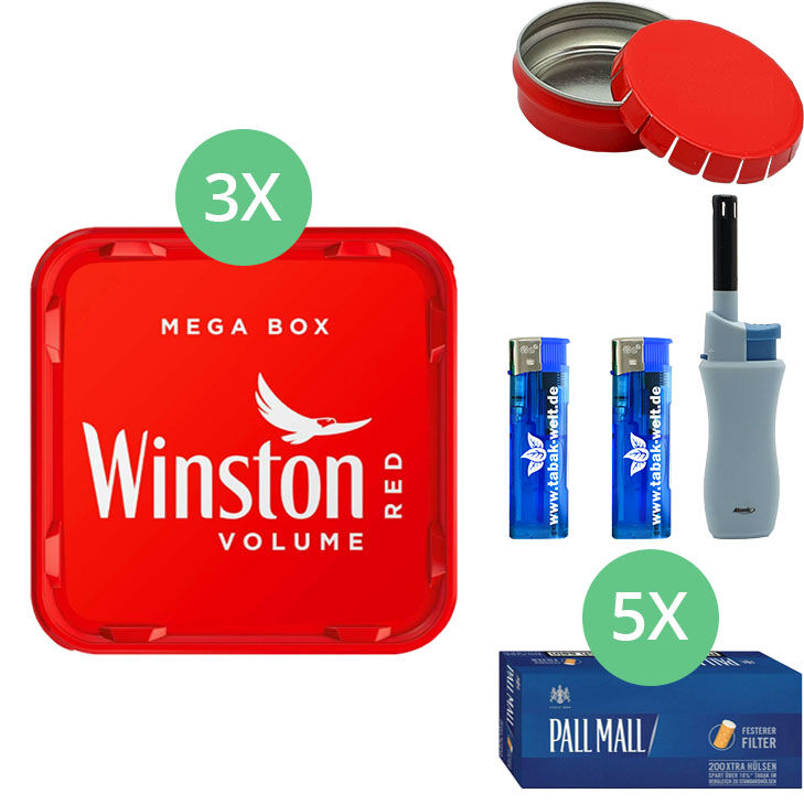 Winston Mega Box 3 x 140g mit 1000 Blue Xtra Hülsen