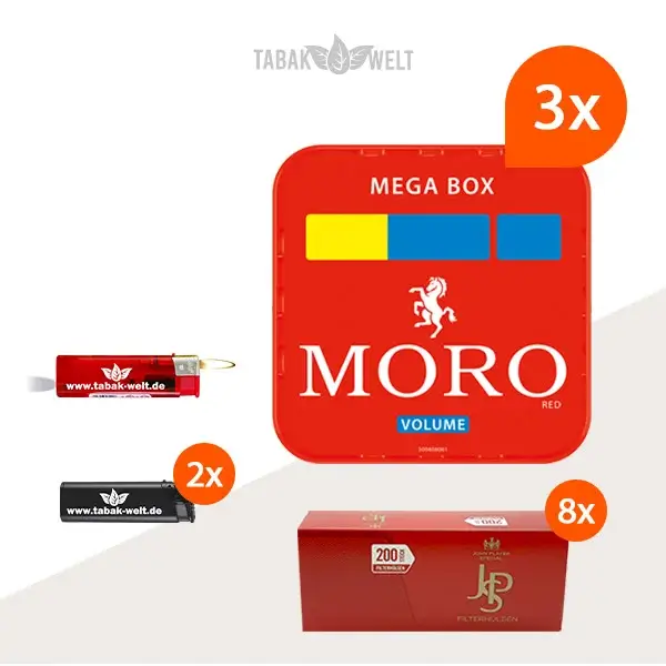Moro Volumentabak 3 x Mega Box mit 1600 Hülsen Moro Volumentabak 3 x Mega Box mit 1600 Hülsen