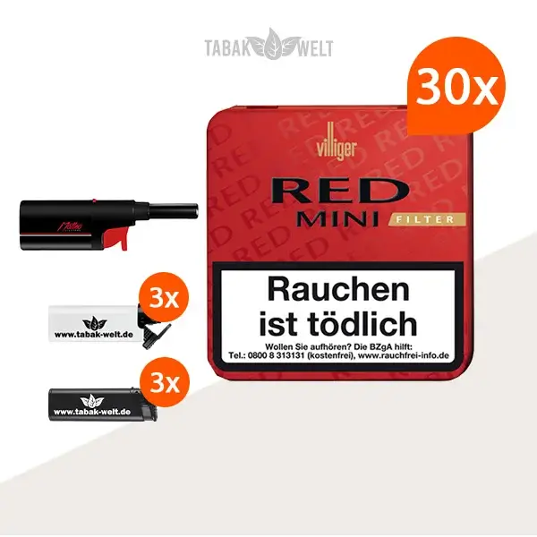 30x-villiger-red-mini-filter-zigarillos-mit-feuerzeuge
