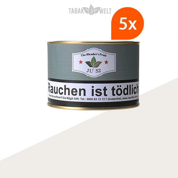 HU Tobacco JU 52 Pfeifentabak – 5 Dosen im Set