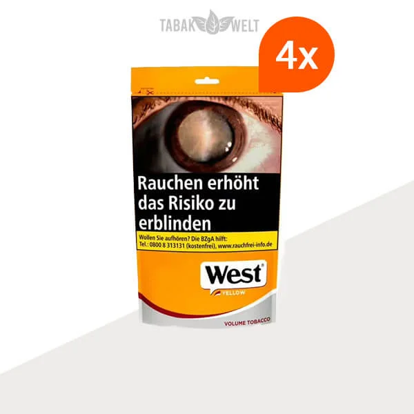 west-yellow-volumentabak-4x-beutel