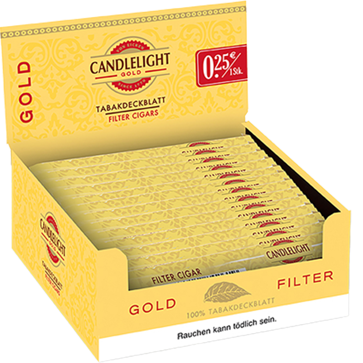 Candlelight Gold 1 x 50 Zigarren mit Sturmfeuerzeug