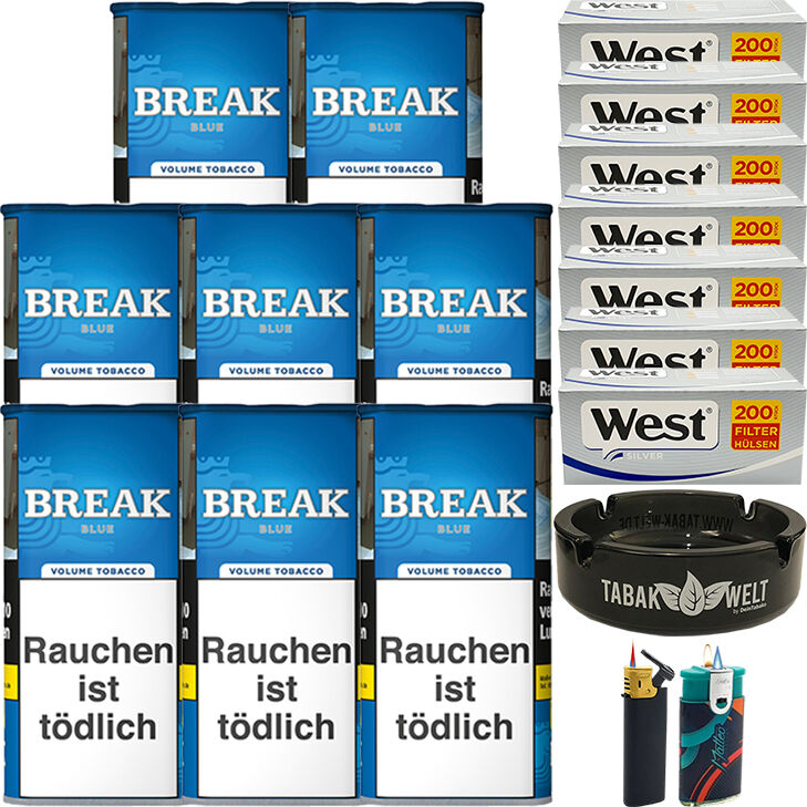 Break Blue / Blau 8 x 100g mit 1400 Silver Hülsen