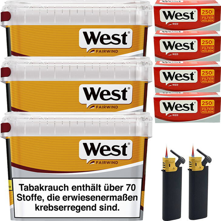 West Yellow 3 x Mega Box mit 1000 Special Size Hülsen