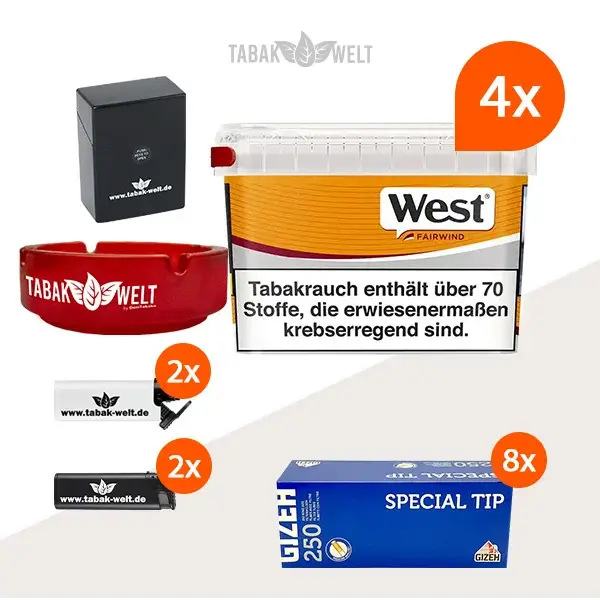 west-yellow-volumentabak-4x-mega-box-mit-2000-special-tip-huelsen