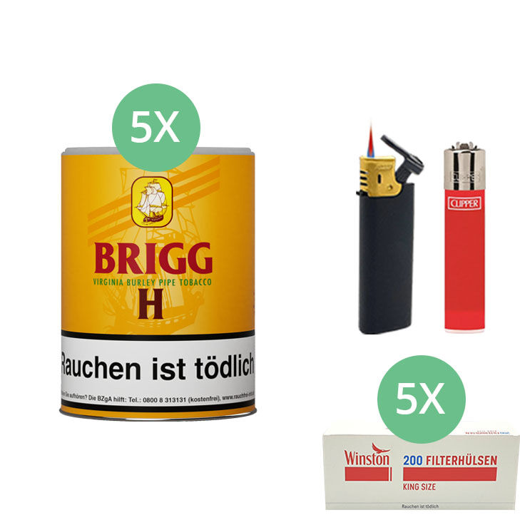 Brigg Honigmelonen 5 x 155g mit 1000 King Size Hülsen