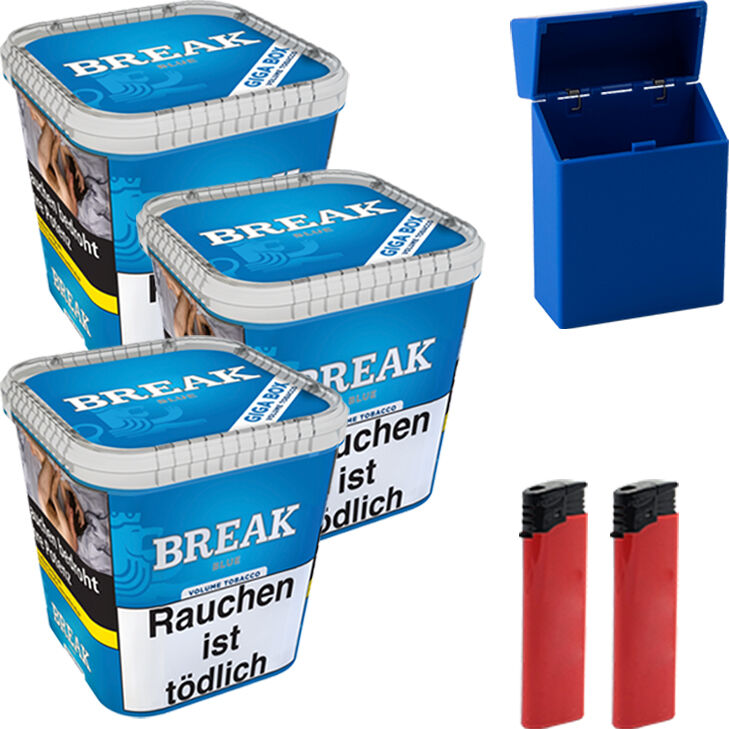 Break Tabak Blue 3 x Giga Box mit Etui