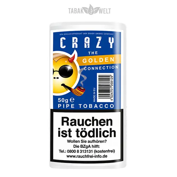 Crazy Golden Honey Pfeifentabak im Pouch – aromatischer Pfeifentabak mit Honignote