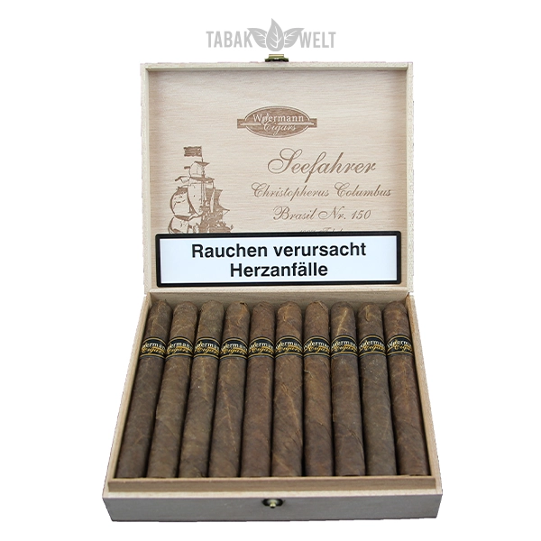Woermann Cigars Seefahrer Zigarren Christopherus Columbus Brasil No. 150 Offen