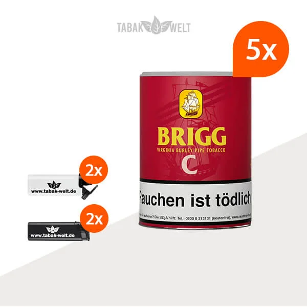 brigg-c-cherry-pfeifentabak-5x-dose-mit-feuerzeuge