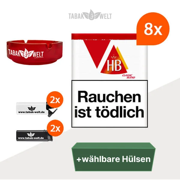 hb-feinschnitt-tabak-classic-blend-8x-dose-mit-waehlbaren-huelsen