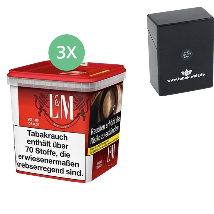 L&M Tabak Red 3 x Mega Box mit Etui