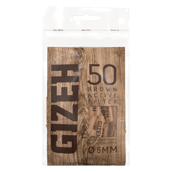 Gizeh Brown Active Filter 50 x 6 mm Beutel