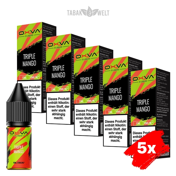 5x Oxva E-Liquid Tripple Mango Nikotinsalz 10 mg