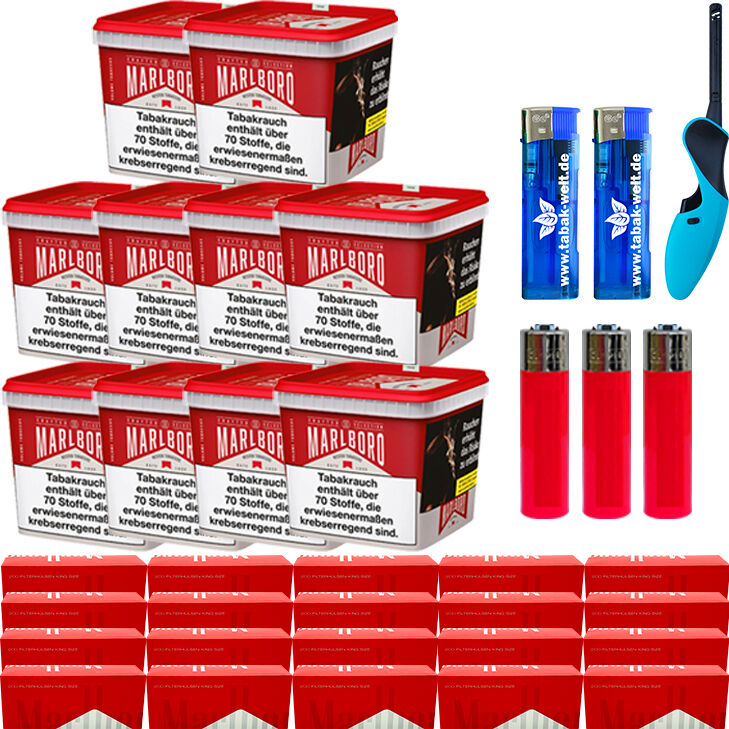 Marlboro Crafted Selection 10 x 200g mit 4000 King Size Hülsen