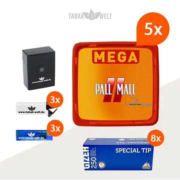 Pall Mall Allround Red Volumentabak 5x Mega Box mit 2000 Special Tip HĂŒlsen Pall Mall Allround Red Volumentabak 5x Mega Box mit 2000 Special Tip HĂŒlsen