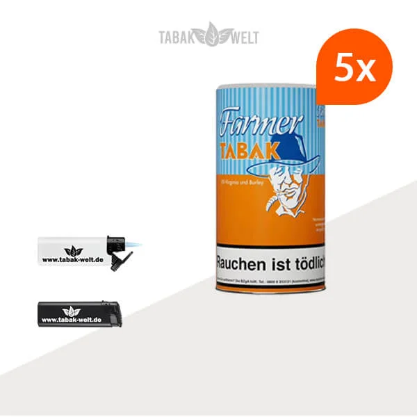 farmer-orange-pfeifentabak-5x-dose-mit-feuerzeuge