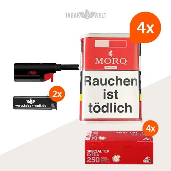 moro-red-feinschnitt-tabak-4x-dose-mit-1000-special-tip-extra-huelsen