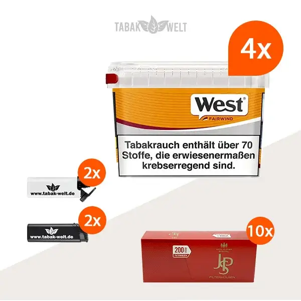 west-yellow-volumentabak-4x-mega-box-mit-2000-king-size-filterhuelsen