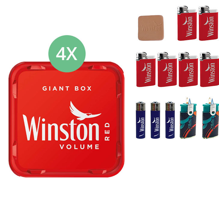 Winston Giant Box 4 x 205g mit Aschenbehcer