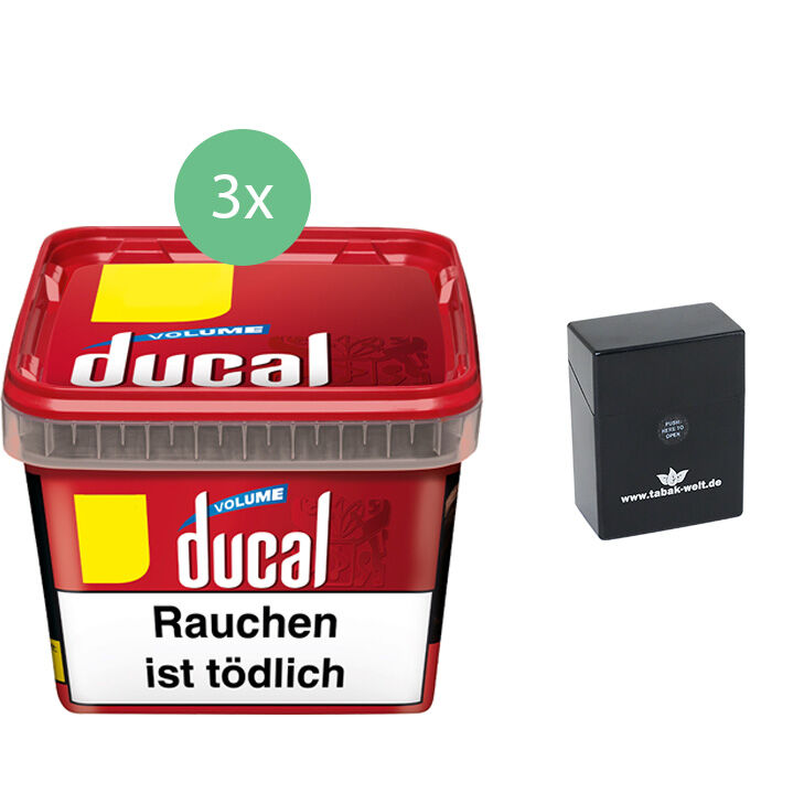 Ducal Tabak 3 x Eimer mit Zigarettenbox