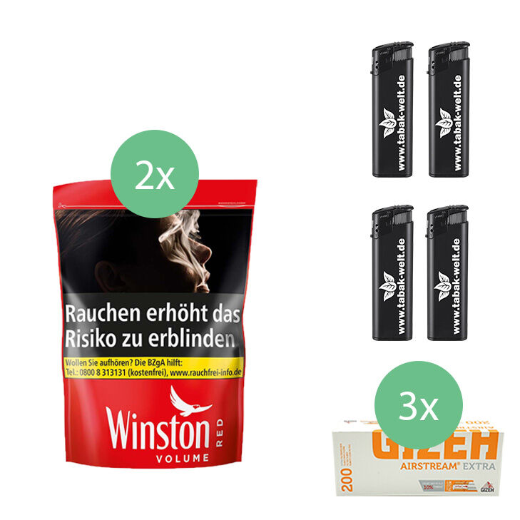 Winston Red 2 x 160g mit 600 Extra Hülsen