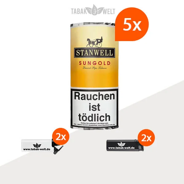 5x-stanwell-sungold-pouch-mit-feuerzeugen