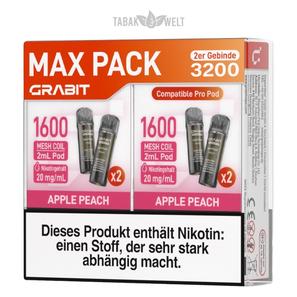 grabit-pro-pods-apple-peach-20mg-maxi-pack-4-pods