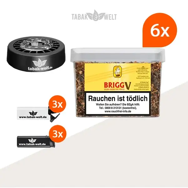 brigg-v-vanilla-pfeifentabak-6x-eimer-mit-aschenbecher