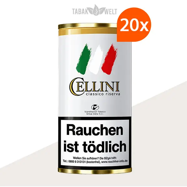 20 Pouches Cellini Classico Pfeifentabak im Set