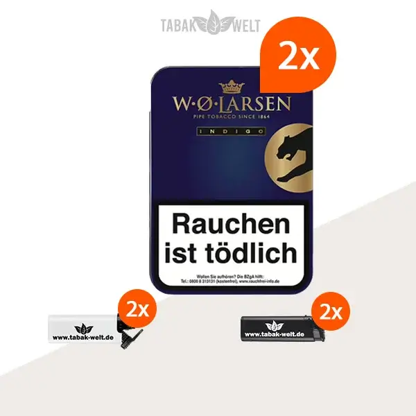 2x-w.-o.-larsen-indigo-100g-dose-mit-feuerzeuge