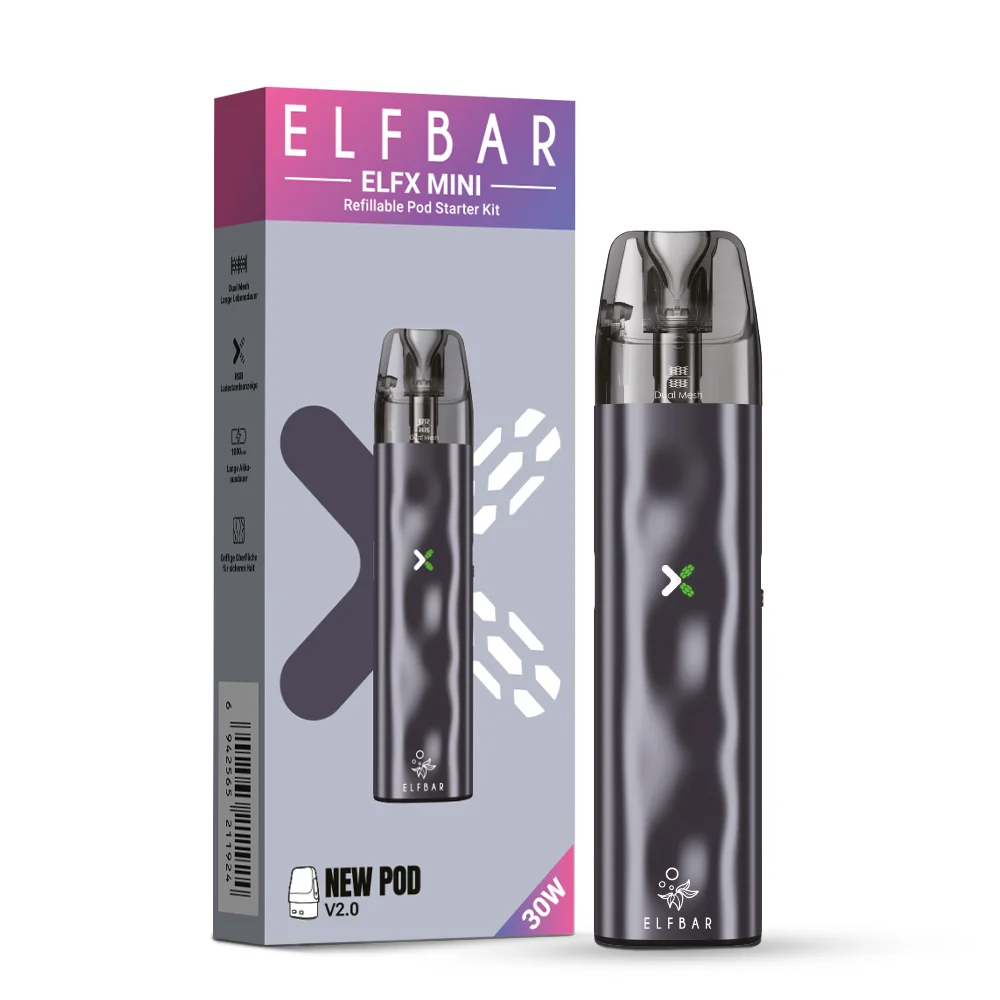 Elfbar Elfx Mini Pod Kit E-Zigarette in der Farbe Grey