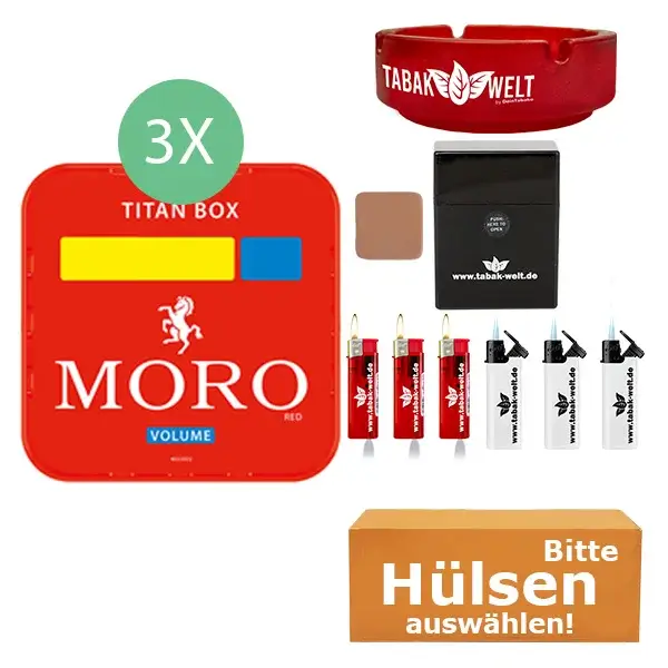 3 x Moro Titan Box mit Etui und Aschenbecher