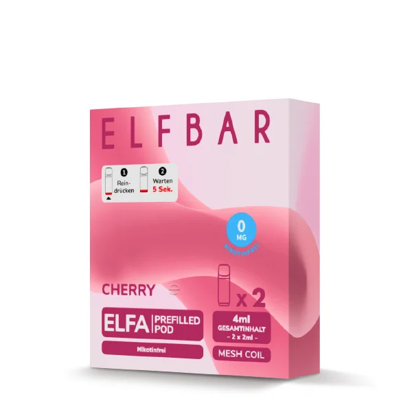 Elfbar Elfa Cherry 0mg Pod für E-Zigarette