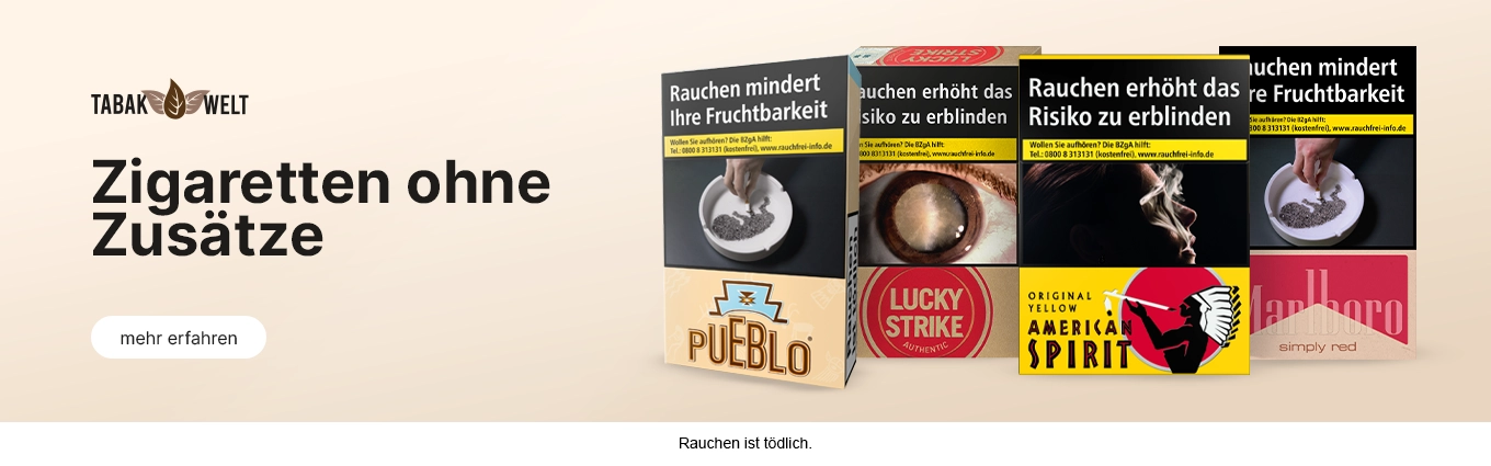 zigaretten ohne zusaetze